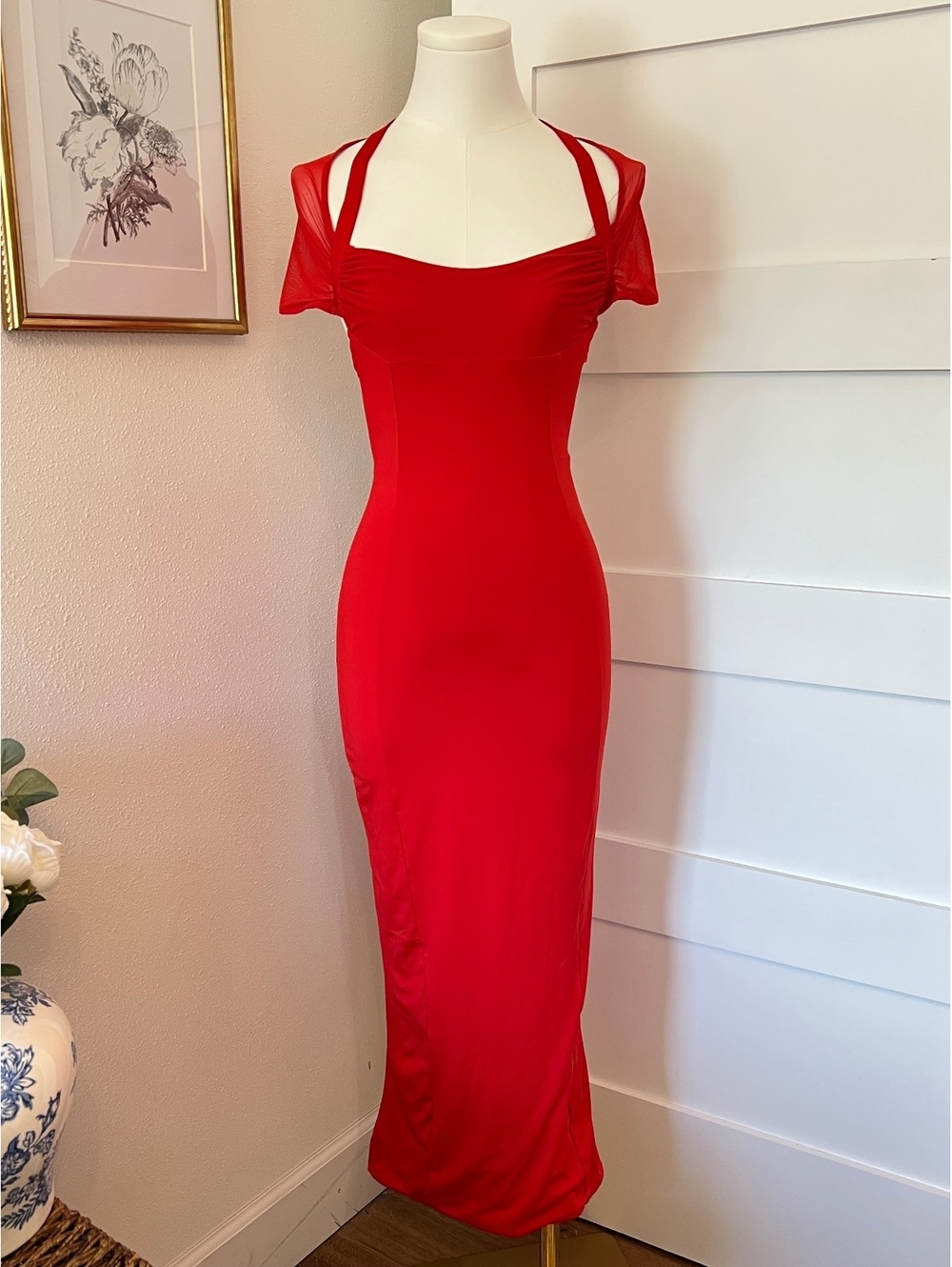 NWT Oh Polly Milita Red Dress